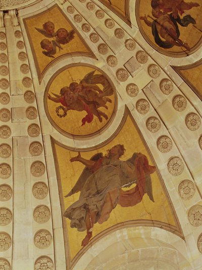 Detail von Engeln aus der Kuppel, gebaut 1635-42 (Detail) von Philippe de Champaigne